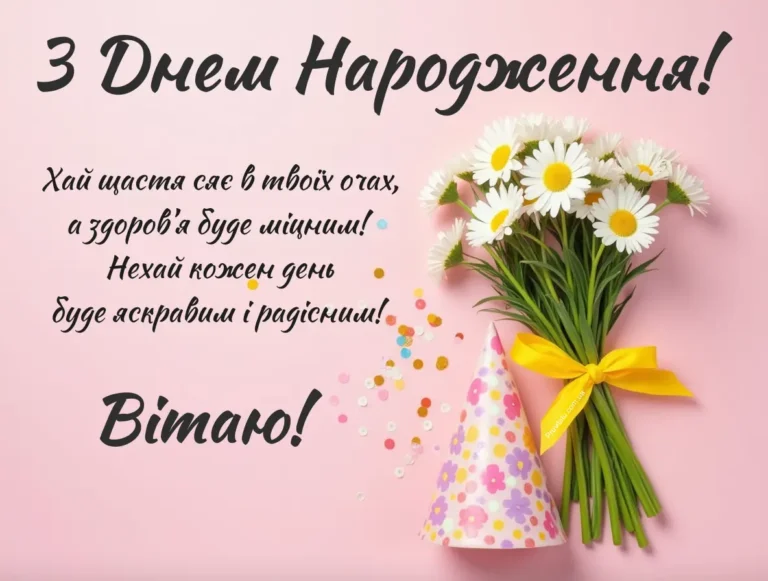 Листівка з Днем Народження Жінці – красиві ідеї для привітань листівка з днем народження жінці